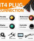 Electric Bike Cable 1 To 5 8 Pin Waterproof Ebike Connector Wire For Electric Bike Conversion Kit 150cm Length details