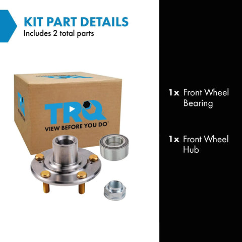 2 Piece Front Wheel Bearing And Hub Kit Drop In For Acura ILX TL TSX Honda Accord Civic Element Direct Fit Replacement