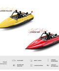High Speed RC Jet Boat With 2.4GHz Remote Control For Teens And Adults in lemon yellow and Chinese red with LED lights