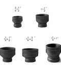Heavy Duty One Half By Three Quarter Inch Iron Reducing Coupling Connector for DIY pipes, cast iron with black finish, five sizes