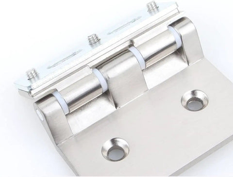 Heavy Duty Stainless Steel Glass Door Hinges Four Pack Silky Smooth Sliding Window Clip Hardware For Office Spaces crafted for durability and smooth operation.