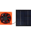 Solar Powered Exhaust Fan Kit With 20W 5V Monocrystalline Panel Round Baffle For Greenhouses RVs And Boats on white background