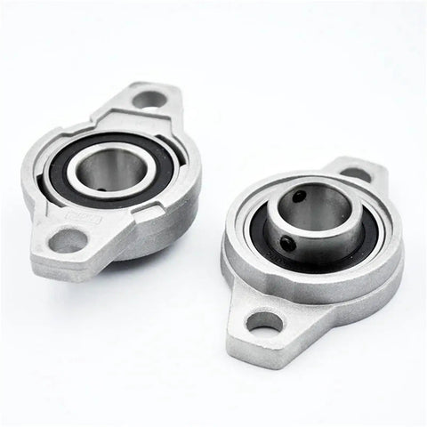 Pair Of Pillow Block Bearings Mounted Units Fit For KFL000 KFL006 Series Providing Bore Sizes From 8mm Up To 30mm Made Of Solid Zinc Alloy To Deliver Wicked Smooth Rotation Under Heavy Loads With Dust Sealing Rock Solid Durability For Your Gear. Sealed zinc alloy pillow block bearings, pair, with mounting holes