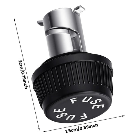 Five Pack Heavy Duty Fuse Block Caps Panel Mount Holders Compatible With Agc Mdl Adg Fuses For Boat Marine And Automotive Electrical Systems Smooth Durable Nylon Covers For Quick Hookup And Solid Performance - close-up view of a mounted fuse cap.