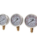 Heavy Duty Excavator Pressure Tester Kit With Easy Install Flexible Tube And Eight Couplings For High Accuracy Pump Testing In Hydraulic Systems, three gauges