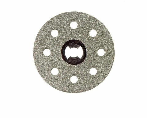 Top view of EZ Lock Diamond Wheel 1-1/2 Inch for Rotary Tools Quick Change Cutter with Diamond Coating, showing central lock feature.