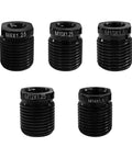 Five Piece Aluminum Gear Shift Knob Adapter Kit For Easy Install Fits M8 M10 M12 Threads By 1.25 And M10 M14 By 1.5 For Car Manual