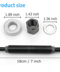 Chevy Harmonic Balancer Installation Tool for 350 Small Block and Big Block Cranks SBC BBC with threaded rod, nut, washers shown