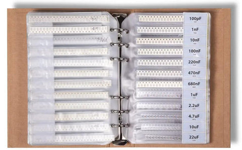 SMD 0805 Electronic Component Book Kit With 5435 Pcs Assortment Including Resistors Capacitors Transistors Diodes For Pro Projects And Repairs
