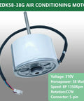Brushless DC Air Conditioning Motor 310V 58W 1350RPM CCW With Five Wires Replacement For Midea Inverter Indoor Units Plug And Play Easy Install Fits WZDK58 38G SIC 55CVL F159 ZKFP 58 8 1 5