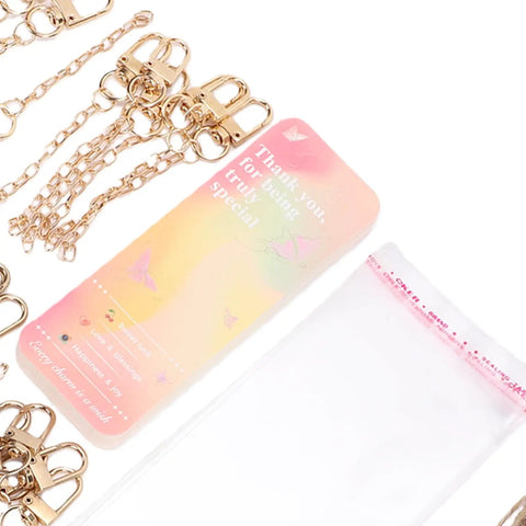 The Real Deal On DIY Keychain Crafting Comes In This Huge Kit Loaded With Iron Clasps Extender Chains Cards And Zip Pouches Plus Ropes To Build Sick Custom Keys Anyone Will Love It Done In Hours Perfect For Rainy Afternoons Or Group Time At Home Now, gold clasp chains and zip pouch kit