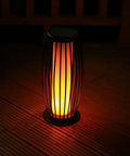 Outdoor Solar Lantern With USB Rechargeable Battery Waterproof LED Garden Light In Birdcage Metal Decor Style glowing on deck
