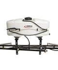ATV Sprayer With 25 Gallon Tank, 2.4 GPM Flow, 60 PSI, Folding 7 Nozzle Boom, UV-Resistant Plastic Tank, 15 Ft Hose, side view