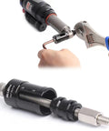 Two KIEVODE rear shock eyelet bushing tools for RockShox/Fox; black metal bodies with threaded rod and hex wrench