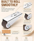Heavy Duty Sliding Door Bottom Wheels With Thick Rubber Casters And Steel Core Built Tough To Stop Sagging And Glide Slick On Vertical Tracks For Closet Doors Or Panels, featuring durable metal and quiet rubber wheels.