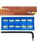 Grooving And Slotting Tool Kit For Lathe Turning With Cut Off Tool Holder And 12 MGMN200 Carbide Inserts, SMGB226 Blade Plate