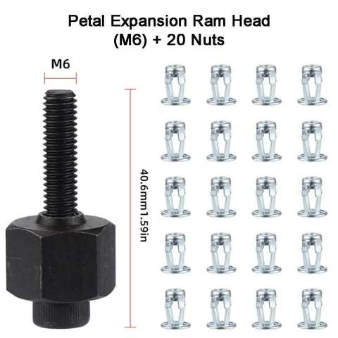 Heavy Duty M6 Rivet Nut Tool Kit Features 20 Pieces Of Petal Head Expansion Clamps For Manual Riveter And Fastener Work That Is Rock Solid, M6 set