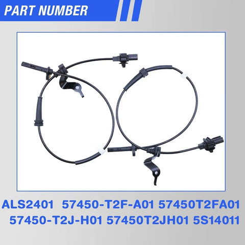 Front Abs Wheel Speed Sensor 2 Pcs Built Tough Kit For 2013 2017 Honda Accord And 2015 2020 Acura TLX visible part numbers and connectors.