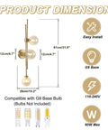 Chic Three Light Globe Glass Wall Sconces With Amber Glass Shades Mid Century Modern Indoor Wall Light Fixtures dimensions diagram