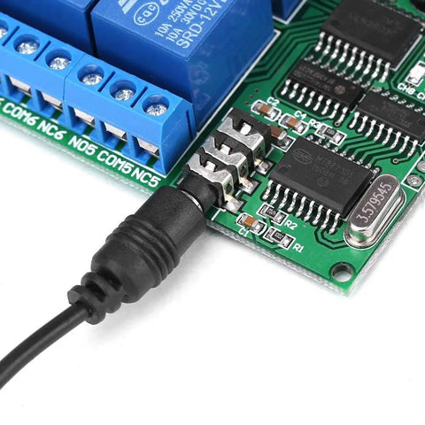 Eight Channel DTMF Relay Module For Phone Voice Control 12V DC Remote Switch Kit with circuit board and audio cable connection