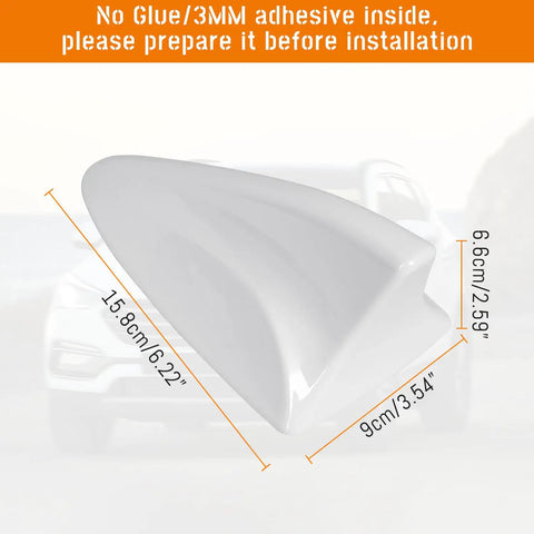 Shark Fin Antenna Cover For Hyundai Santa Fe GPS 2012 2013 2014 2015 2016 2017 2018 Glossy White Car Roof Antenna Shell dimensions