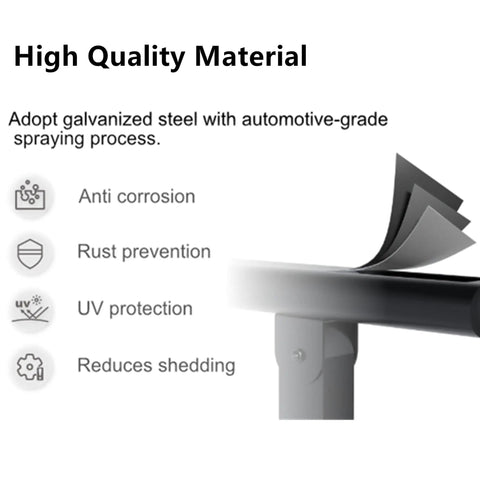 High quality materials of Heavy Duty Two Pack Galvanized Steel Handrails For Outdoor Steps Rust Resistant Black round safety rails.