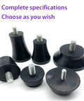 Rubber Adjustable Threaded Feet Pads For Tables And Chairs Leveling Foot Furniture Legs With Anti Shock Protection Black 4 Pack