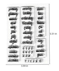 Image of Straight Up Durable Calendar Clear Stamps With Solid Silicone Week Month Year Date Numbers, 5.51 x 3.94 inches, ideal for DIY scrapbooking.