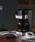 Smart Drip Coffee Maker With 24 Hour Timer, LCD Display, 1.5L Glass Thermal Carafe, Dishwasher Safe Permanent Filter