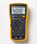 117 And 323 Multimeter And Clamp Meter Combo For Electricians, showing digital display and control dial, pro grade tool.