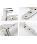 Heavy Duty 270 Degree Cabinet Pivot Hinge, 4 Inch Shaft Fittings, solid steel, rust resistant hardware for bookcases and shelves.