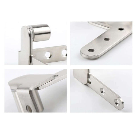 Heavy Duty 270 Degree Cabinet Pivot Hinge, 4 Inch Shaft Fittings, solid steel, rust resistant hardware for bookcases and shelves.