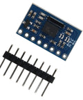 Nine Axis BNO055 Sensor Module With 3 Axis 12 Bit Accelerometer And 16 Bit Gyroscope Flexible Output For Accel Gyro And Magnetic Data Pro Grade Motion Sensor For Smartphones And Wearable Devices blue PCB with header pins