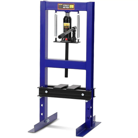 6 Ton H Frame Shop Hydraulic Press With Two Press Plates Heavy Duty Garage Ready Auto Repair Machine Adjustable Pressure