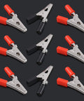 60 Piece 53mm Insulated Alligator Clip Kit Red Black Electrical Test Clips With Plastic Handles