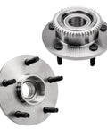 Front Wheel Hub And Bearing Assembly Pair For 2000 2001 Dodge Ram 1500 2WD 5 Lug 2 Piece Replacement With Tone Ring ABS