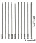 Sick 11-Piece Torx Screwdriver Bit Set With Holes, Super Long 200mm Alloy Steel Hex Shank Bits T6 To T40 Security Star Driver Kit For Electric Drill And Heavy Duty Jobs That Are Totally Awesome, 200mm bits