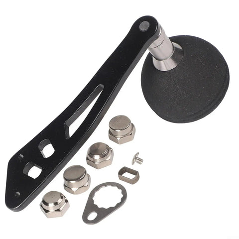 Swag Eva Power Handle Upgrade Kit For Round Baitcasting Reel With Ergo Metal Grip And Swanky Black Finish To Crush Big Catch Sessions Fast, black EVA handle with hardware