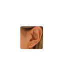Gold Ball Stud Earrings For Women, 18K Gold Plated Stainless Steel Hypoallergenic Round Ball Studs, 2mm 3mm 4mm 5mm Size Set, Waterproof And Non Fade, Simple Yet Dope Everyday Jewelry on ear