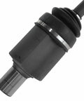 Close-up of CV axle shaft from Front Steering And Drivetrain Kit With CV Axle Shafts Outer Tie Rods And Wheel Hub Bearings For Cadillac, Seville, Aurora.