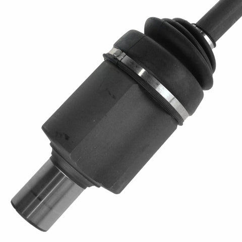 Close-up of CV axle shaft from Front Steering And Drivetrain Kit With CV Axle Shafts Outer Tie Rods And Wheel Hub Bearings For Cadillac, Seville, Aurora.