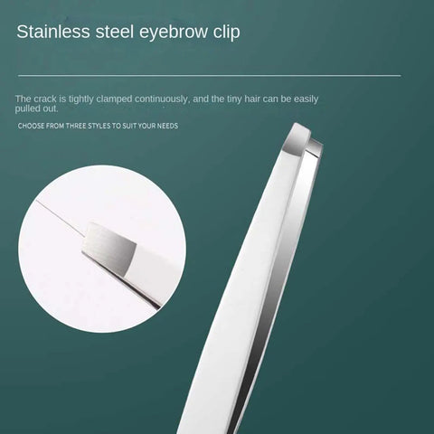 Four Pack Stainless Steel Tweezers Set With Flat Slanted Pointed And Hooked Tips For Eyebrow Shaping Ingrown Hair Removal Splinters And Facial Grooming Pro Grade Durable Precision Tools For Everyday Grooming, stainless steel eyebrow clip