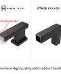 Comparison between Amerdeco solid cabinet handle and hollow handle from other brands