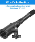 Telescoping Extension Handle For Transom Mount Trolling Motors And Hand Control Outboards Universal Fit adjustable 17 to 25 inch
