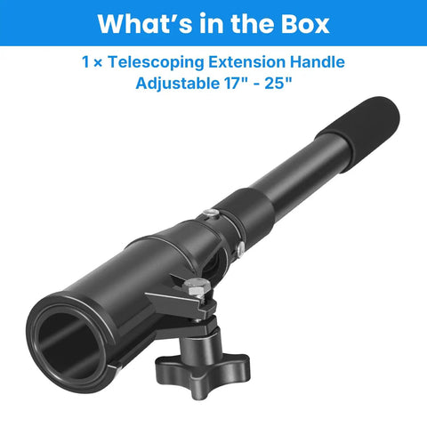 Telescoping Extension Handle For Transom Mount Trolling Motors And Hand Control Outboards Universal Fit adjustable 17 to 25 inch