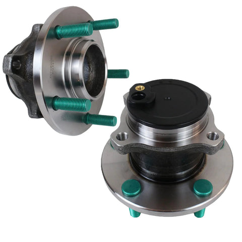 Rear Wheel Bearing And Hub Assembly 5 Lug With ABS 4 Wheel For Mazda 3 2004 To 2013 And Mazda 3 Sport 2009 To 2013 And Mazda 5 2006 To 2017 2 Pack Replacement Parts