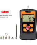 Force Gauge Tension Tester With 100N And 500N Capacity A Must Have Tool For Compression And Tension Four Units Newton Kilogram Pound Ounce Adjustable Acceleration For Precise Testing, 500N model with probes