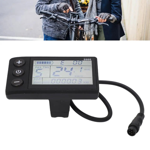 Electric LCD Display For Mountain E Bike Conversion With 6P Connector, Clear Readout Panel, Multi Voltage Compatibility
