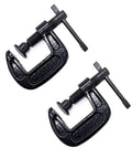 Heavy Duty 1 Inch C Clamp Set Cast Iron Built Tough With 0.8 Inch Throat And Rust Resistant Finish Two Pack