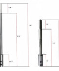 Built Different High Carbon Steel Forstner Bit Extension Set 7 Inch And 10 Inch drill chuck adapters with dimensions.